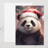 Kerstpanda Feestdagenkaart (Voorkant / Achterkant)