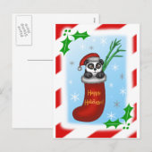 Kerstpanda Feestdagenkaart (Voorkant / Achterkant)