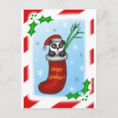 Kerstpanda Feestdagenkaart (Voorkant)