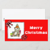 Kerstpanda Feestdagenkaart (Voorkant / Achterkant)