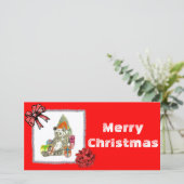 Kerstpanda Feestdagenkaart (Staand voorkant)