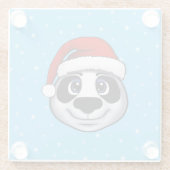 Kerstpanda Glazen Onderzetter (Achterkant)