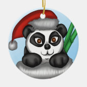 Kerstpanda Keramisch Ornament (Voorkant)