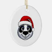 Kerstpanda Keramisch Ornament (Rechts)