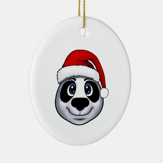 Kerstpanda Keramisch Ornament (Rechts)
