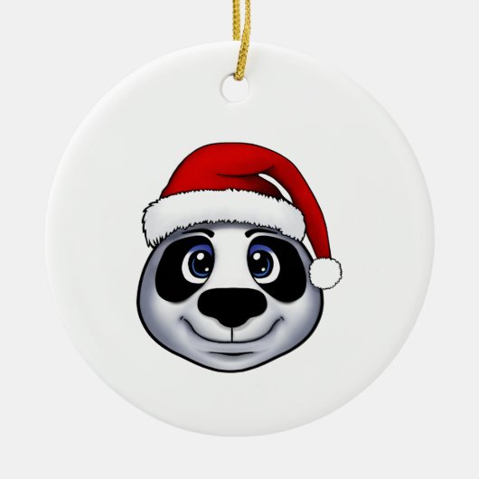 Kerstpanda Keramisch Ornament (Voorkant)