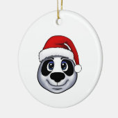 Kerstpanda Keramisch Ornament (Links)