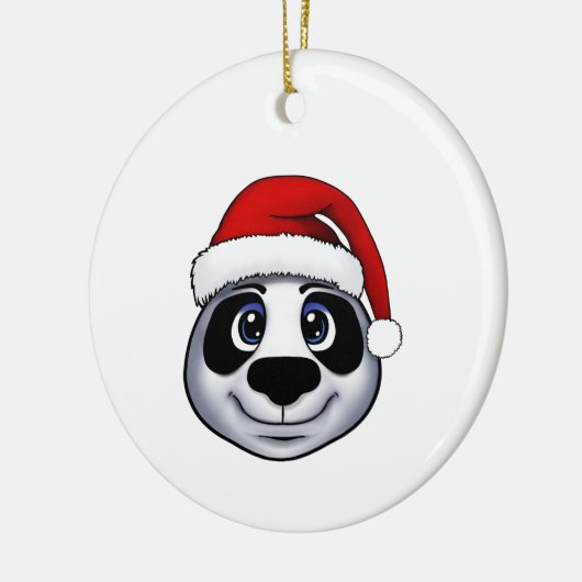 Kerstpanda Keramisch Ornament (Links)