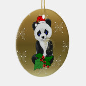 Kerstpanda Keramisch Ornament (Rechts)