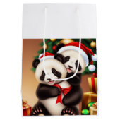 kerstpanda medium cadeauzakje (Achterkant)