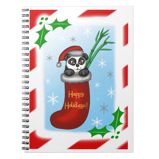 Kerstpanda Notitieboek (Voorkant)