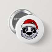 Kerstpanda Ronde Button 5,7 Cm (Voorkant /achterkant)