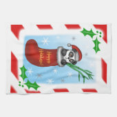 Kerstpanda Theedoek (Horizontaal)