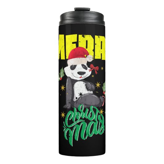 Kerstpanda Thermosbeker (Voorkant)