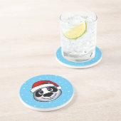 Kerstpanda Zandsteen Onderzetter (Zijkant)