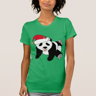 KerstpandaBeer in Santa Hat T-shirt