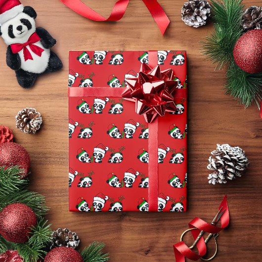 Kerstpanda's Cadeaupapier