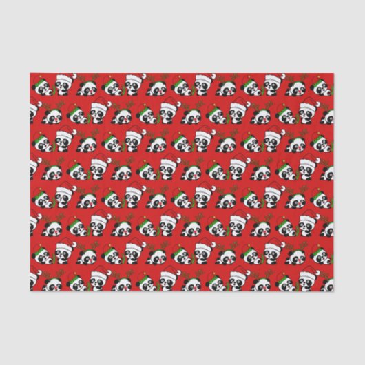 Kerstpanda's Tissuepapier (Voorkant)