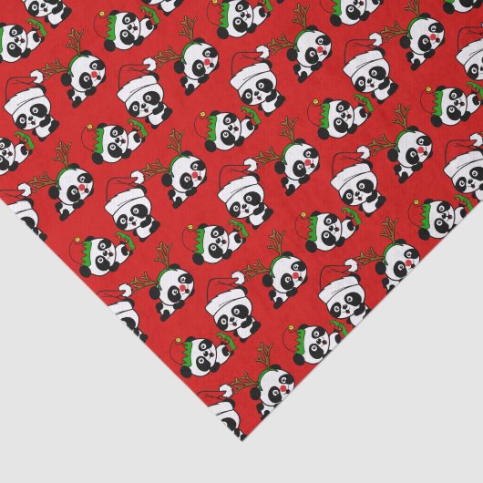 Kerstpanda's Tissuepapier (Detail)