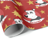 Kerstpandaverpakkingspapier voor cartoon cadeaupapier (Rol Hoek)