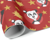 Kerstpandaverpakkingspapier voor cartoon cadeaupapier (Rol Hoek)