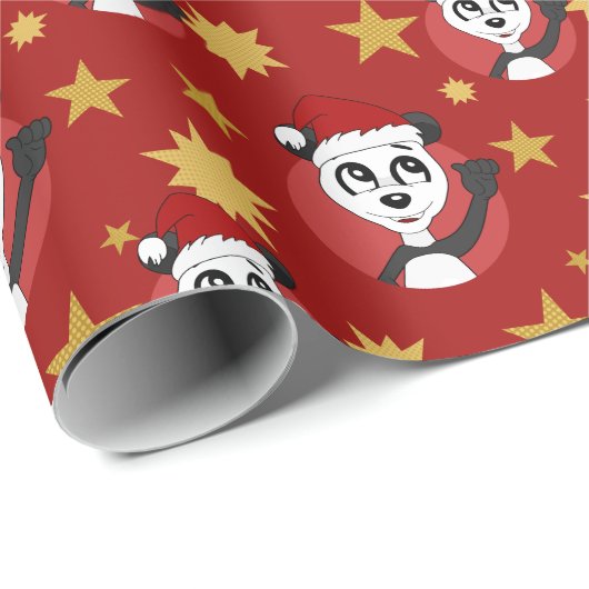Kerstpandaverpakkingspapier voor cartoon cadeaupapier (Rol Hoek)