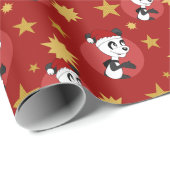 Kerstpandaverpakkingspapier voor cartoon cadeaupapier (Rol Hoek)