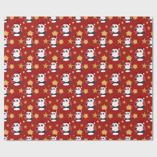 Kerstpandaverpakkingspapier voor cartoon cadeaupapier (Vlak)