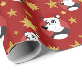 Kerstpandaverpakkingspapier voor cartoon cadeaupapier (Rol Hoek)