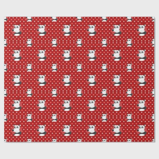 Kerstpandaverpakkingspapier voor cartoon cadeaupapier (Vlak)