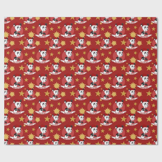 Kerstpandaverpakkingspapier voor cartoon cadeaupapier (Vlak)