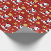 Kerstpandaverpakkingspapier voor cartoon cadeaupapier (Hoek)