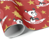 Kerstpandaverpakkingspapier voor cartoon cadeaupapier (Rol Hoek)