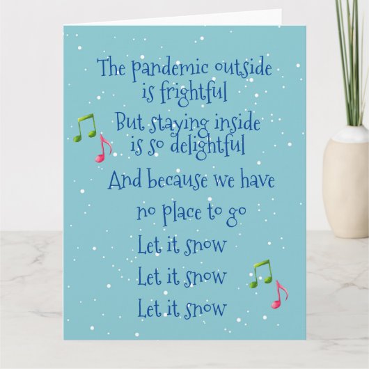 Kerstpandemie Buiten is Frightful 2020 Kaart (Voorkant)