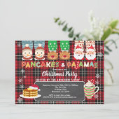 kerstpanelen en pyjama's feest rode flannel kaart (Staand voorkant)