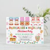 kerstpanelen en pyjama's roze wit kaart (Staand voorkant)