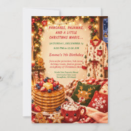 Kerstpannekoeken & Pyjama Verjaardagsfeestje Kaart