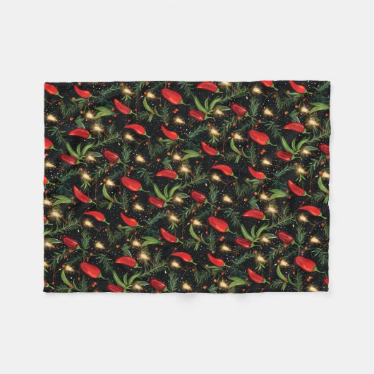 kerstpannen fleece deken (Voorkant (Horizontaal))