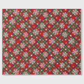 kerstpannen met snowflakes en sterren cadeaupapier (Vlak)