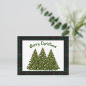 kerstpannen met vakantiebomen Briefkaart (Staand voorkant)