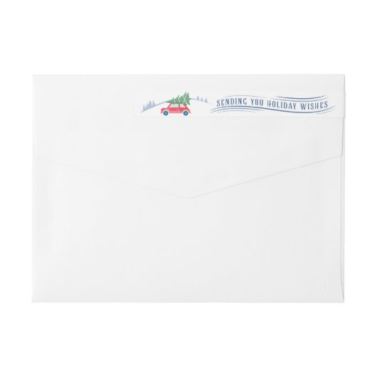 Kerstpanoramas Holiday Return Address Wrap (Achterkant)