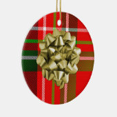 kerstpantserpatroon keramisch ornament (Rechts)