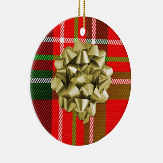 kerstpantserpatroon keramisch ornament (Rechts)