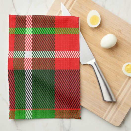 kerstpantserpatroon theedoek (Quarter Fold)