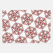 kerstpantservlokken in rood patroon inpakpapier vel (Voorkant)