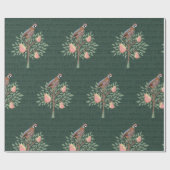 Kerstpap in een perenboom cadeaupapier (Vlak)