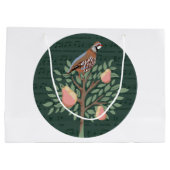 Kerstpap in een perenboom groot cadeauzakje (Achterkant)