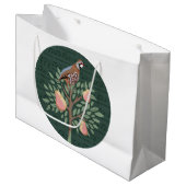 Kerstpap in een perenboom groot cadeauzakje (Voorkant Gekanteld)