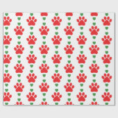 kerstpapaver cadeaupapier (Vlak)