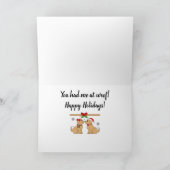 Kerstpapaverliefde Golden Retrievers Feestdagen Kaart (Binnen)